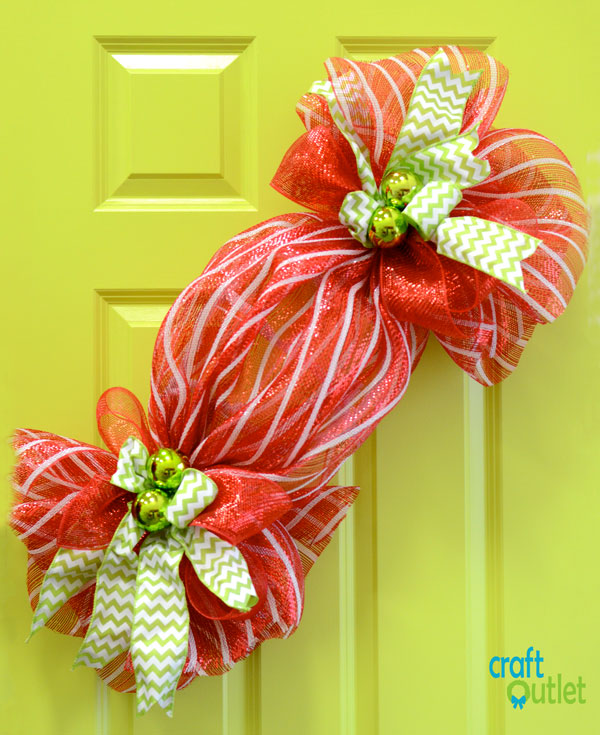 Deco Mesh Christmas Candy Wreath