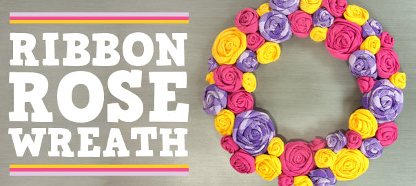 Ribbon Rose Wreath Tutorial