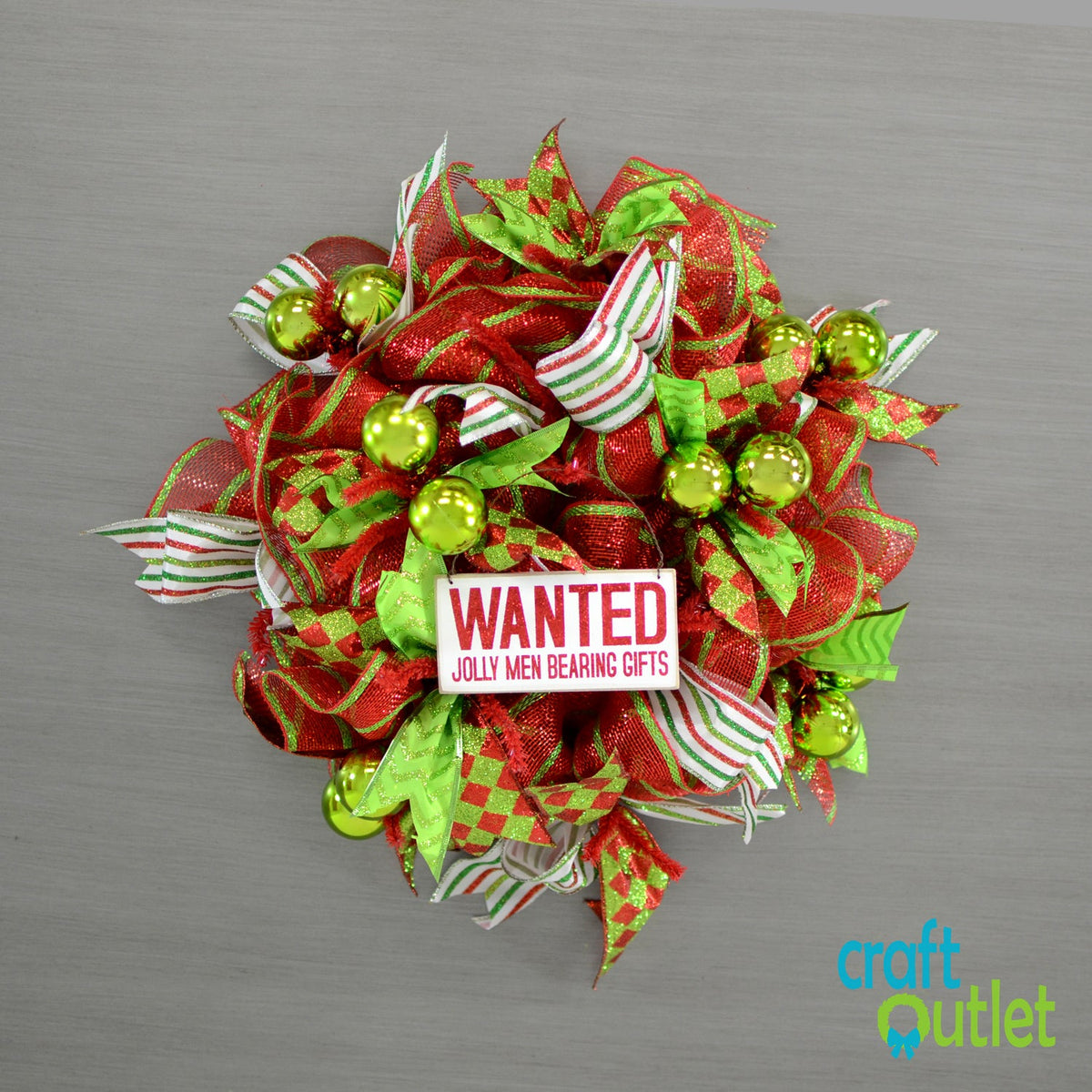 DIY Small Ruffle Style Christmas Wreath