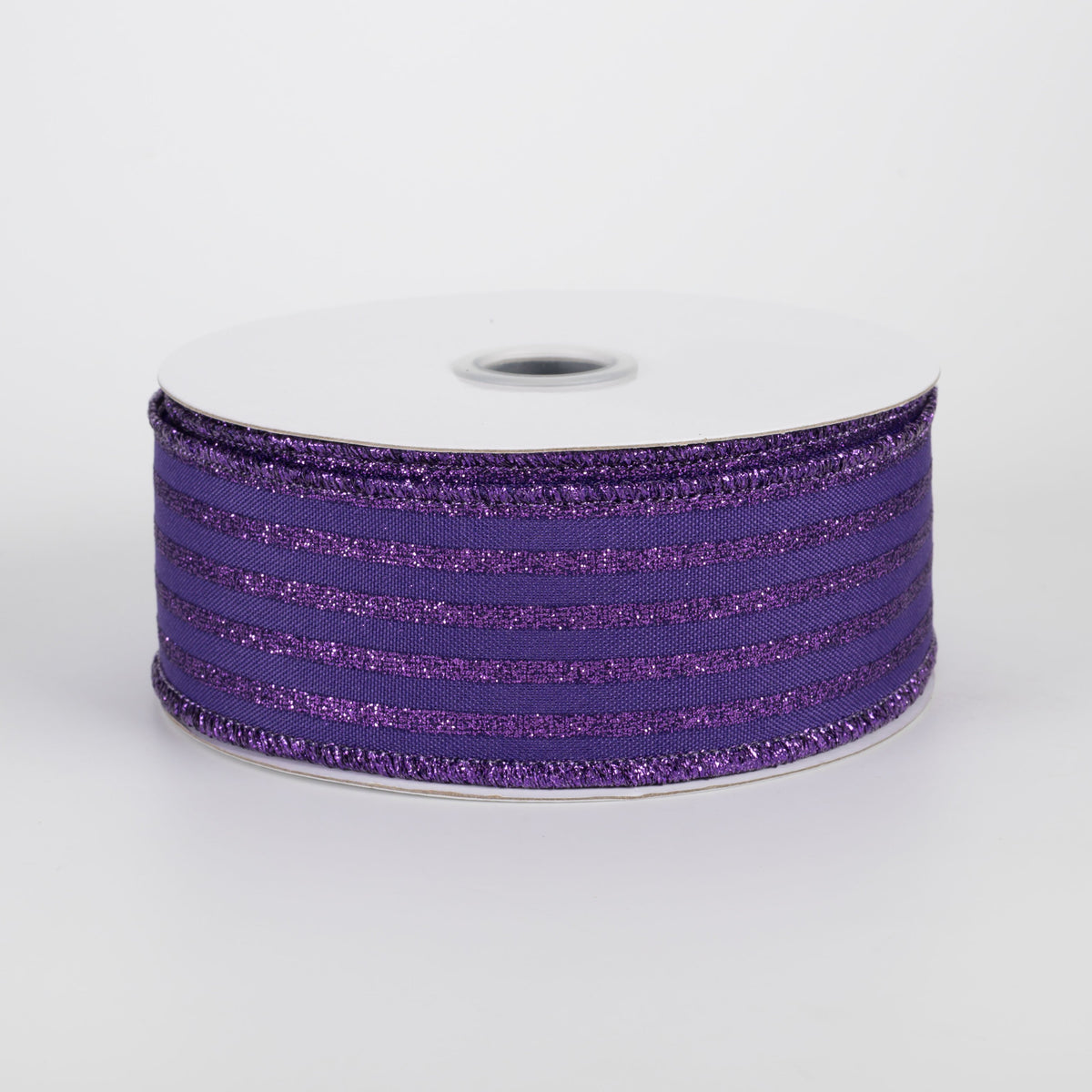 1.5" Glitter Vertical Stripe Ribbon: Purple (10 Yards) Item Number: RGF197223