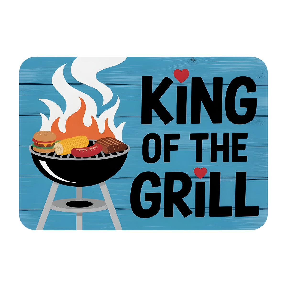 10.5" Rectangular Waterproof Sign: King of the Grill BBQ Dad Item Number: CD1210NH-105