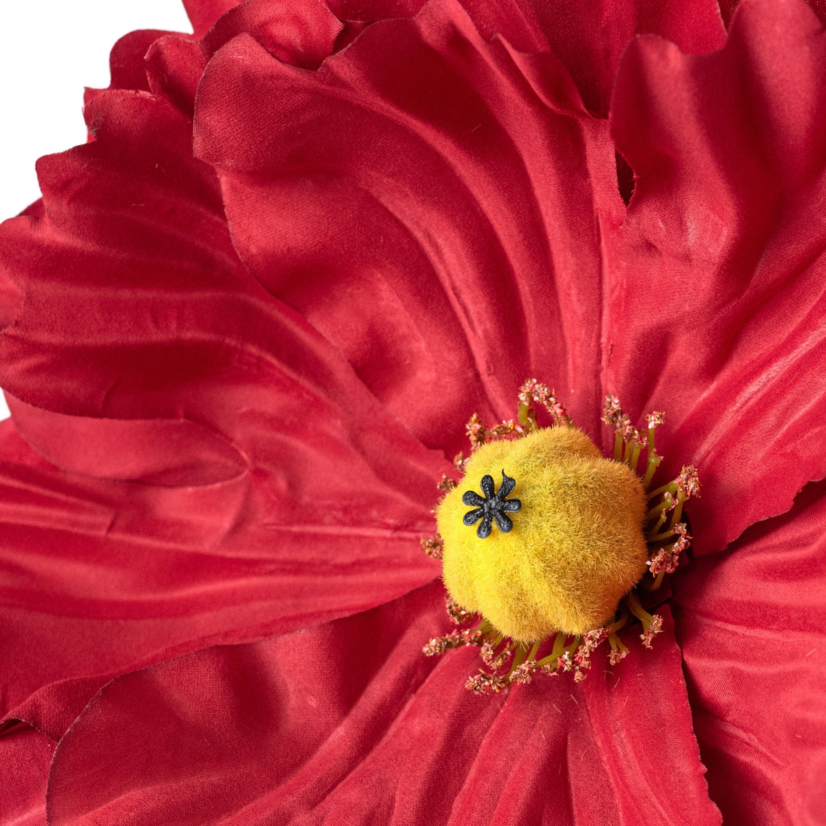 11" Oversized Poppy Head: Red detail photo 4