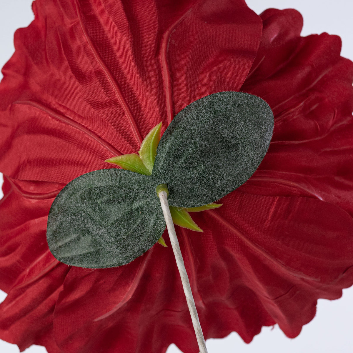 11" Oversized Poppy Head: Red detail photo 5