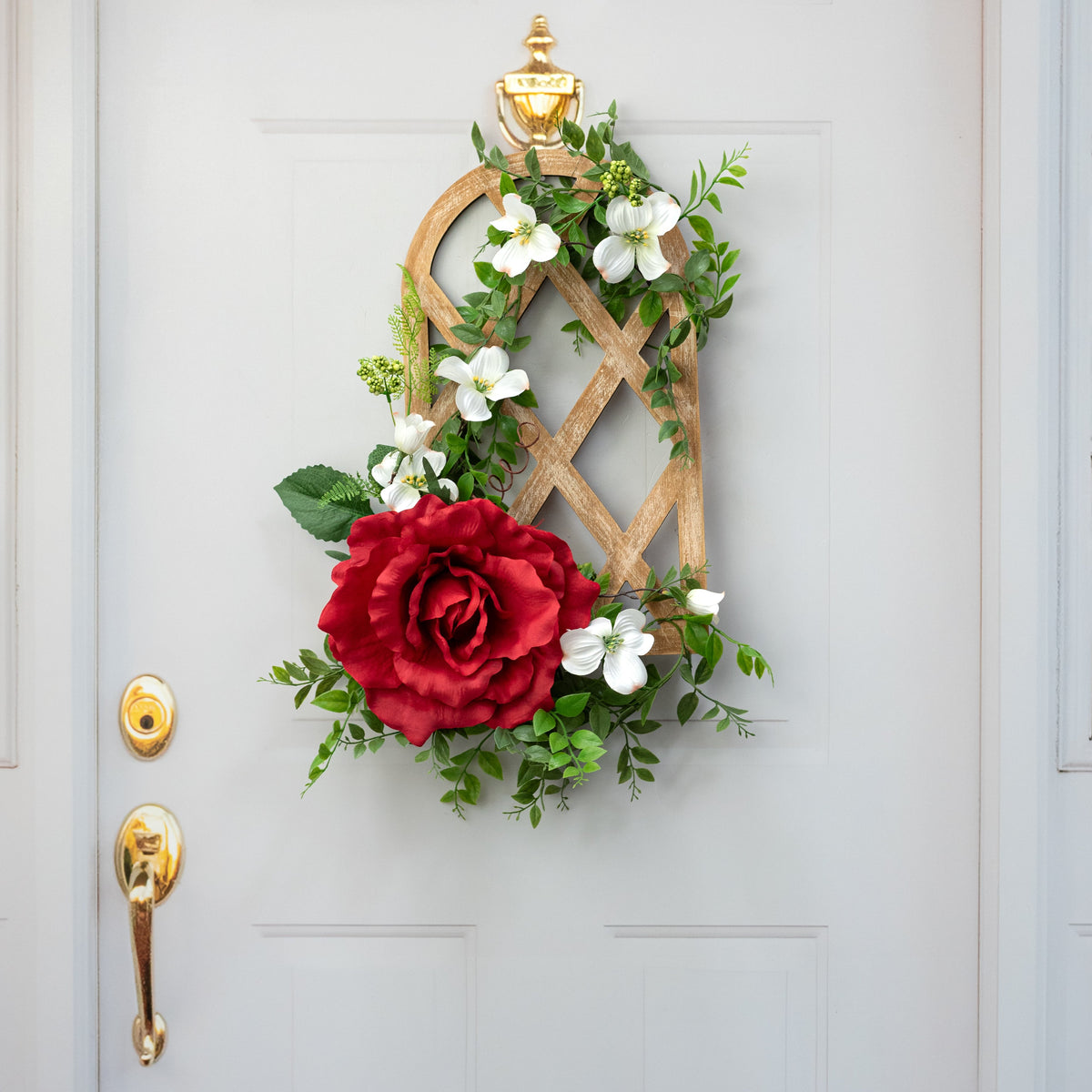 11" Oversized Rose Head: Red Lifestyle Photo