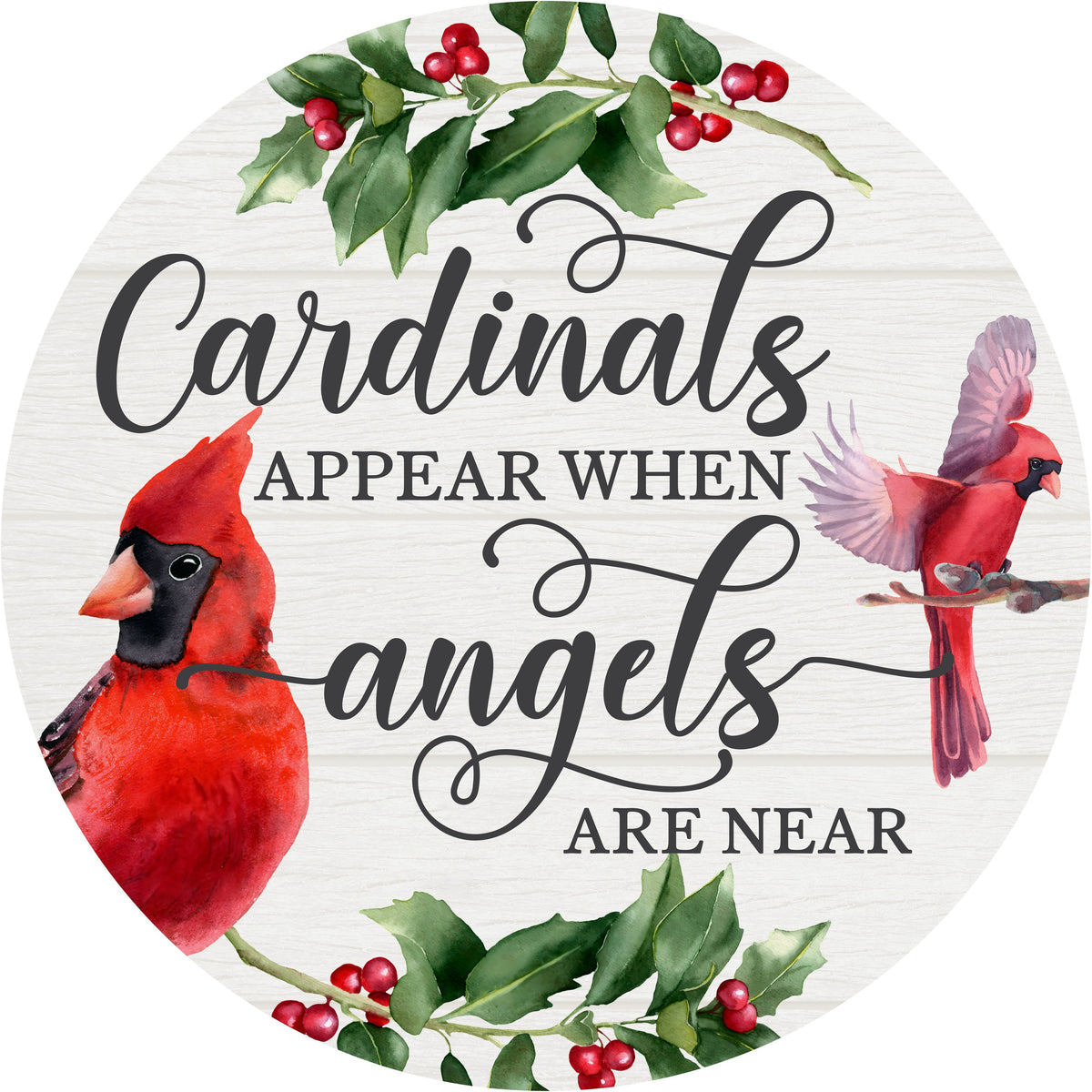 14" Round Waterproof Sign: When Cardinals Appear Item Number: CD0973NH-140