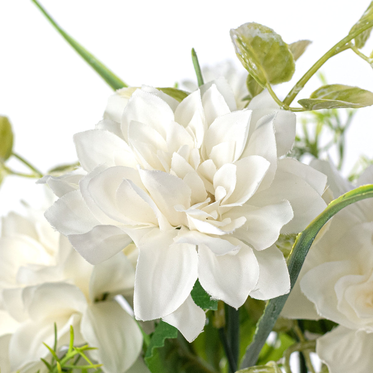 15" Mixed Dahlia Bush: Cream Lifestyle Photo