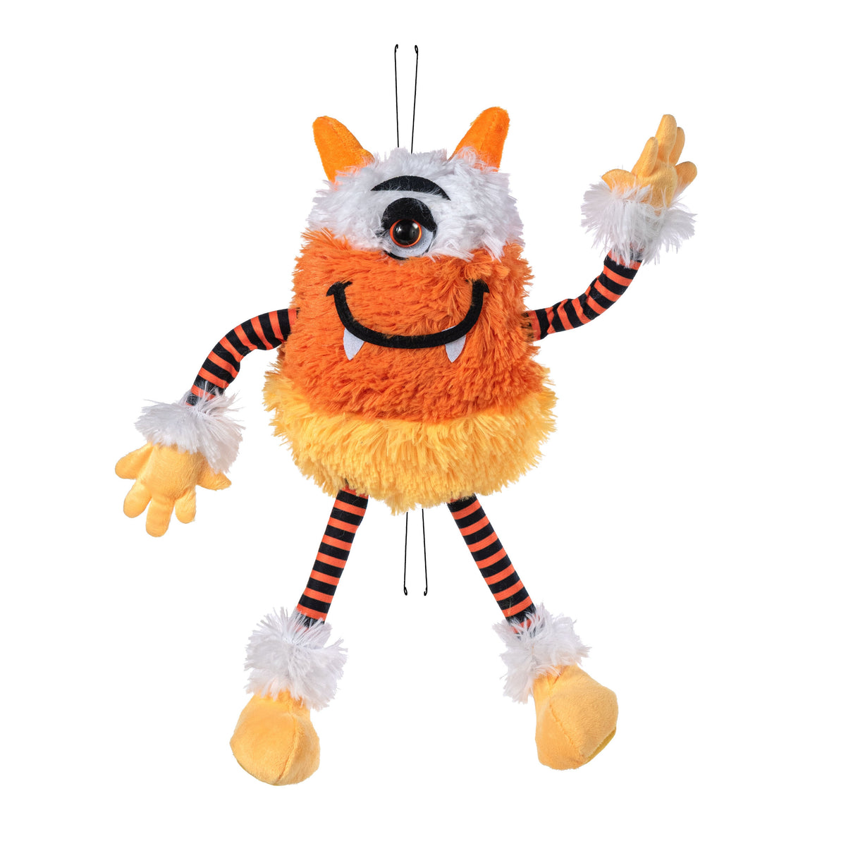 15" Plush Candy Corn Halloween Monster Wreath Decor Item Number: HH404075