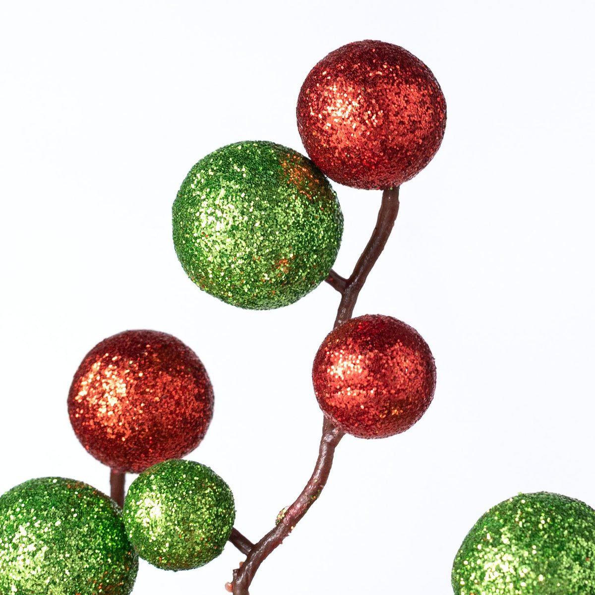 17" Mixed Glitter Ball Pick: Red & Lime Green Lifestyle Photo