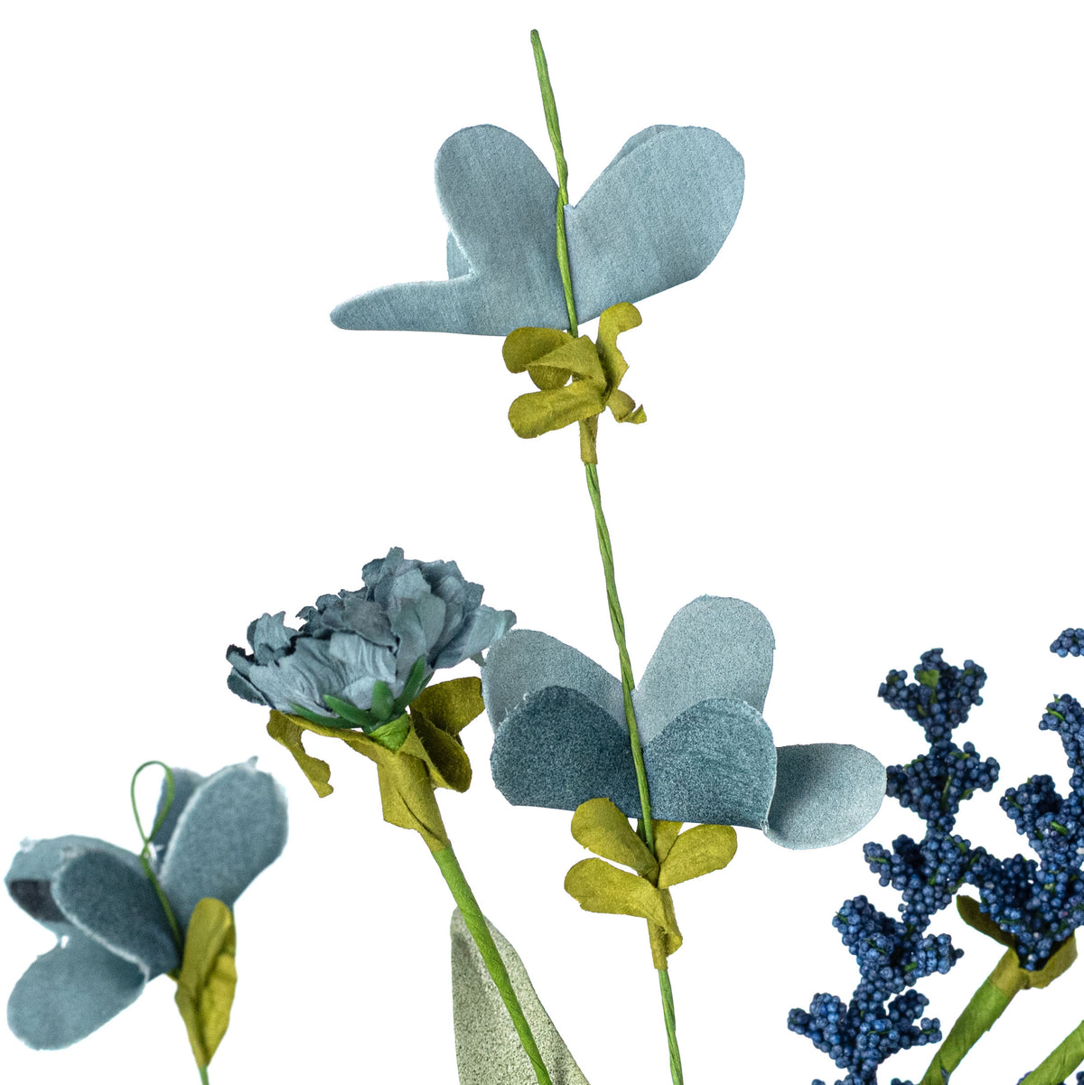 17" Mixed Paper Wildflower Bush: Country Blue & White Lifestyle Photo