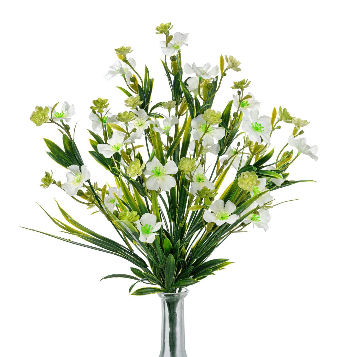 17â Wildflower Filler Bush: White Cream (9 Stem) Item Number: 85600-CR