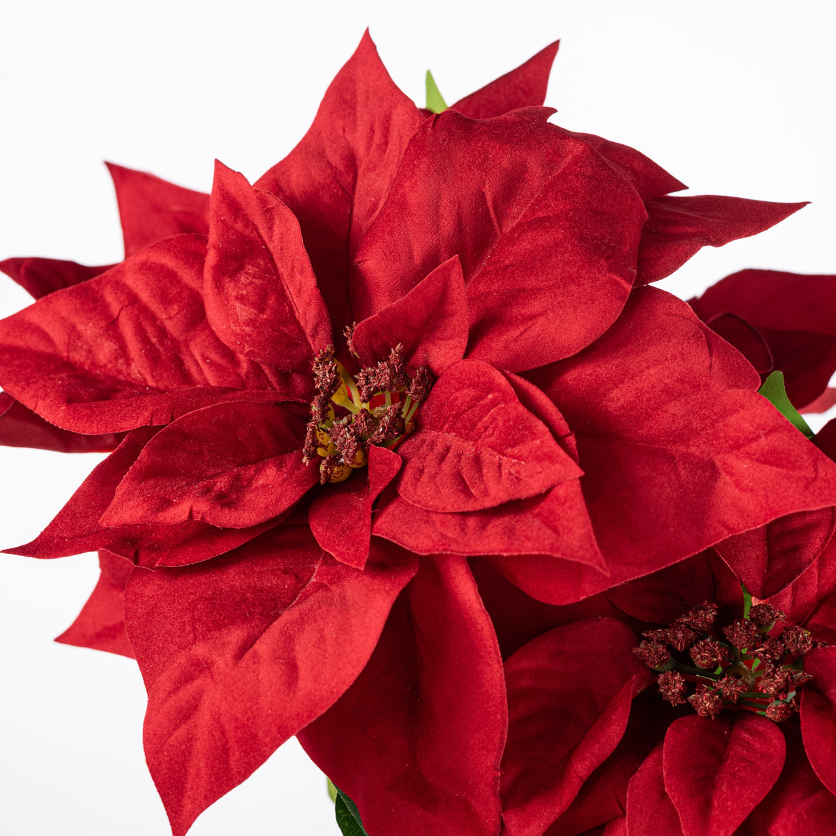 19" Artificial Poinsettia Bush: Red (5 Stem) Lifestyle Photo