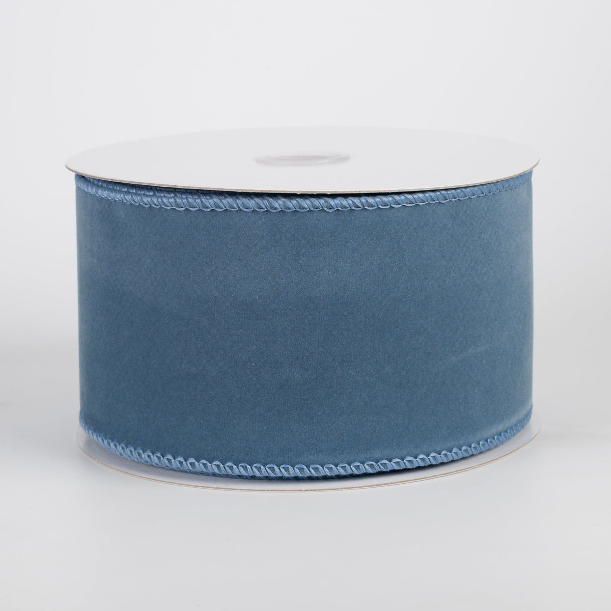 2.5" Flat Velvet Ribbon: Dusty Blue (10 Yards) Item Number: 61624-40-05