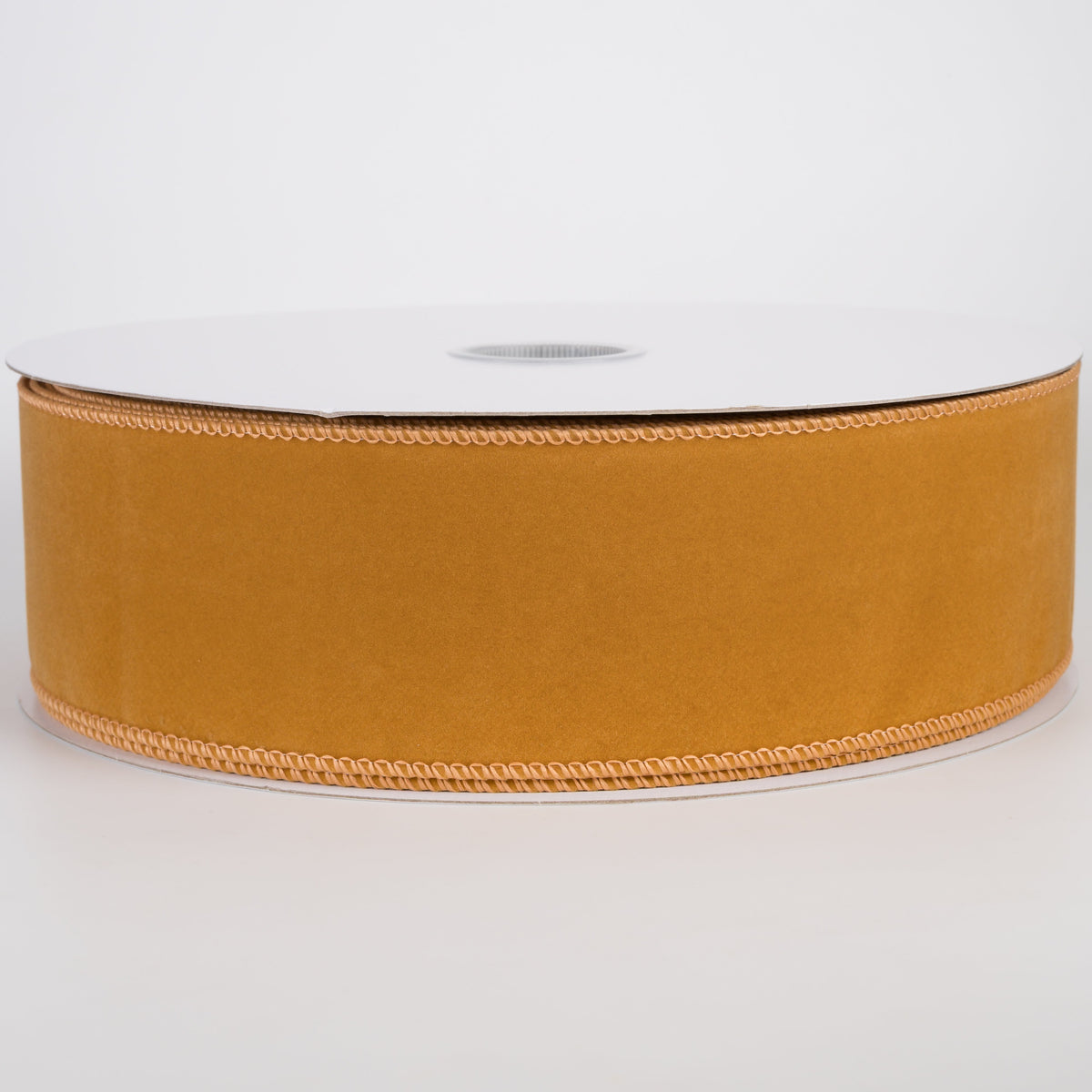2.5" Flat Velvet Ribbon: Golden Tan (50 Yards) Item Number: 861-40-618