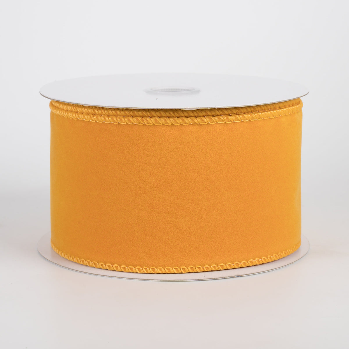 2.5" Flat Velvet Ribbon: Sunflower Yellow (10 Yards) Item Number: 61624-40-49