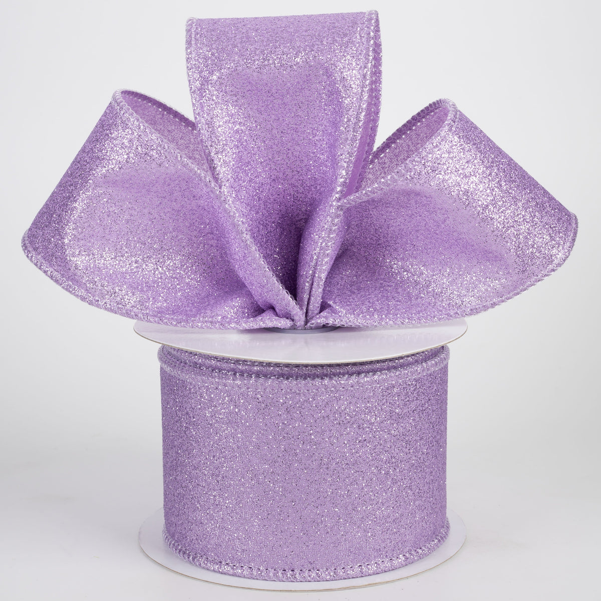 2.5" Shimmer Glitter Ribbon: Lavender (10 Yards) Lifestyle Photo