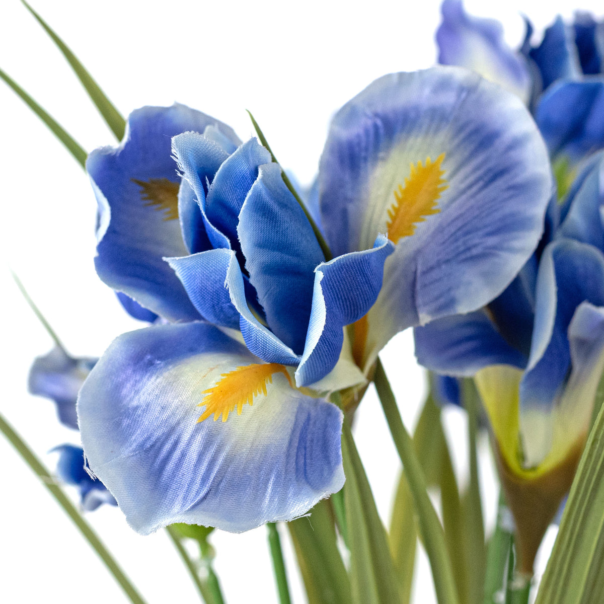 20" Artificial Iris Bush: Blue (12 Stem) Lifestyle Photo