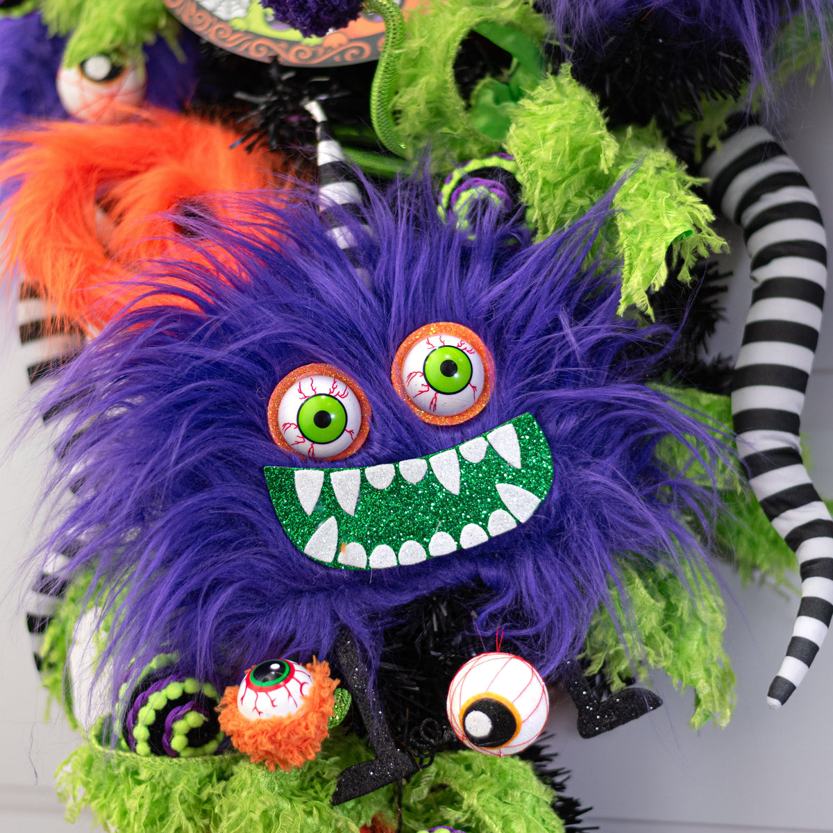 21" Furry Halloween Monster Spray: Purple Lifestyle Photo