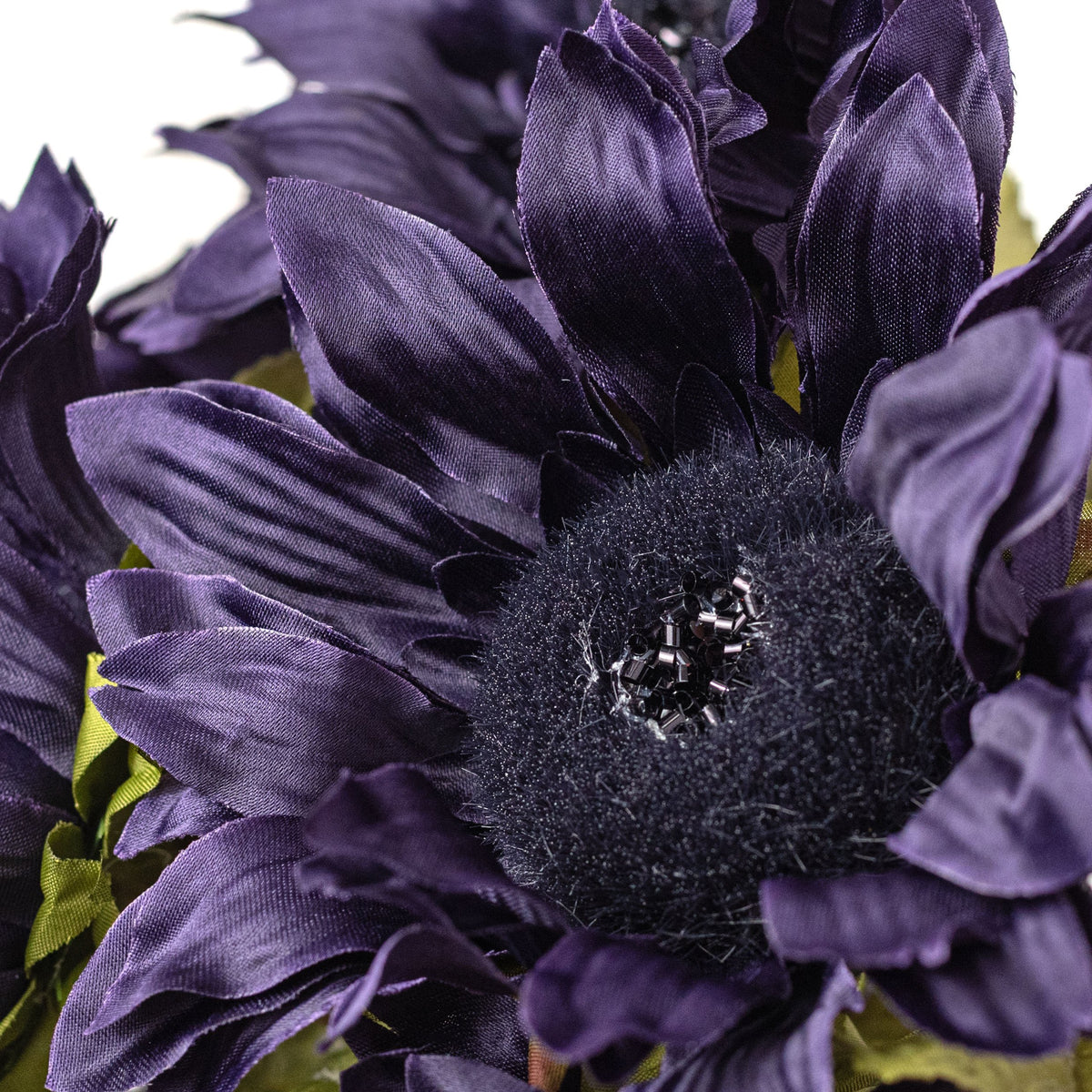 22" Faux Sunflower Bush: Purple (7 Stem) Lifestyle Photo