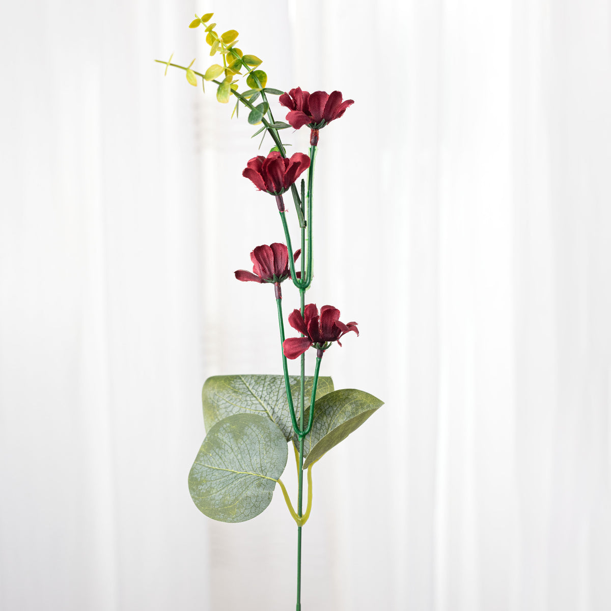 23" Dahlia & Daisy Bush: Burgundy (14 Stem) detail photo 5