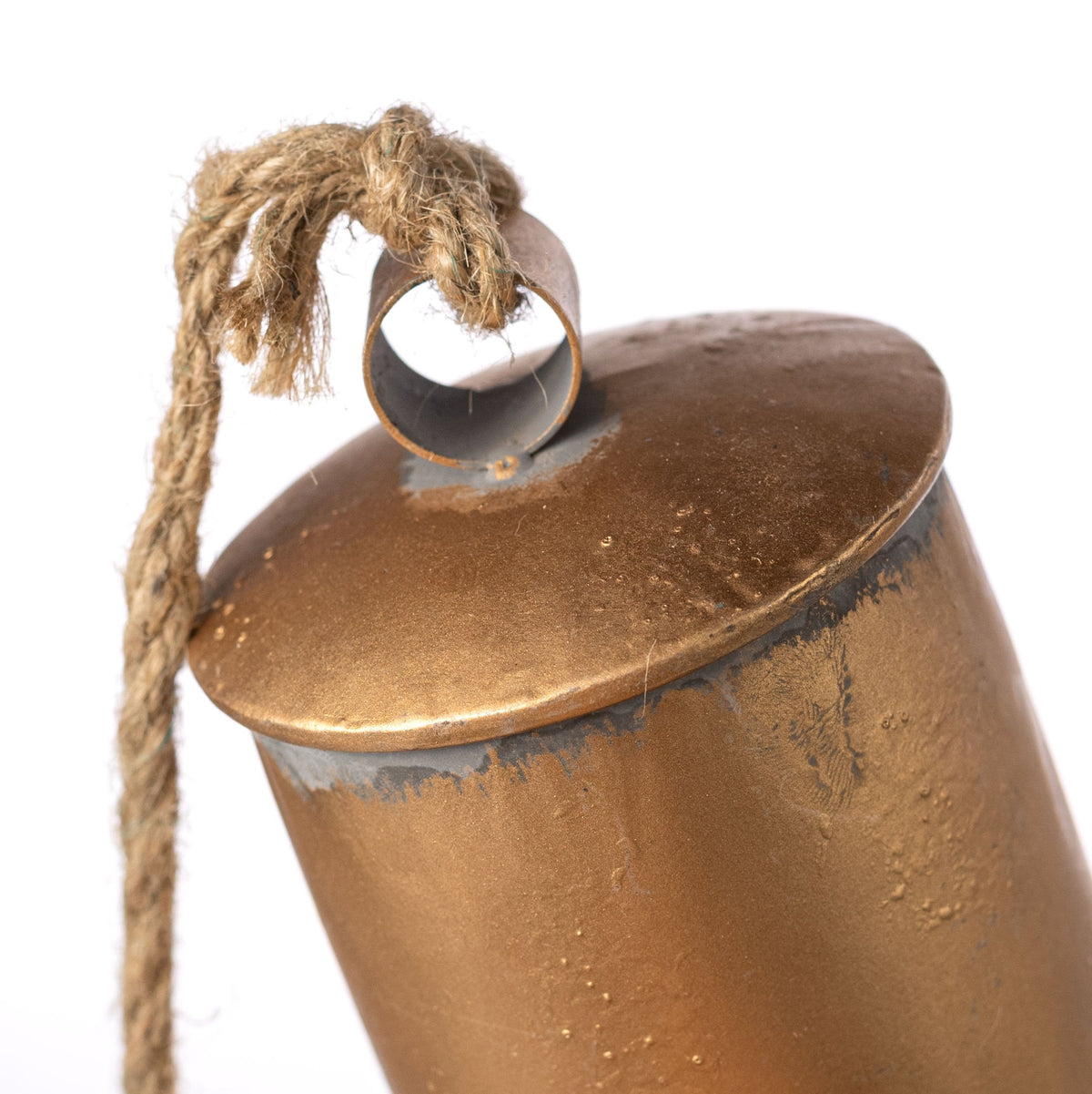23" Hanging Barrel Bell Ornament Cluster: Antique Gold detail photo 3
