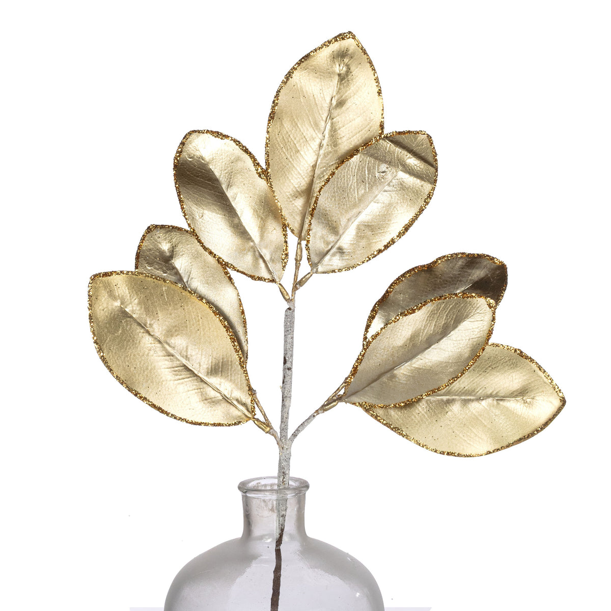 24" Metallic Magnolia Leaves Spray: Light Gold Item Number: 85103-GOLD