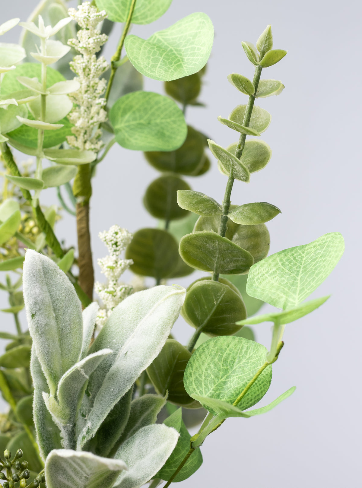 27" Lamb's Ear & Eucalyptus Spray: Sage & Cream Lifestyle Photo