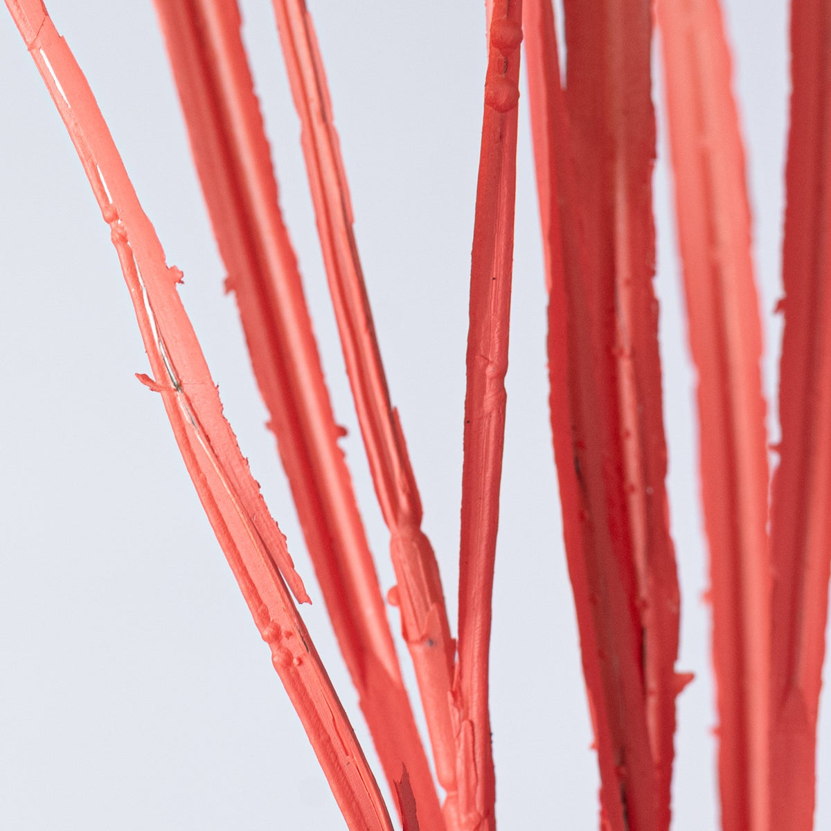 30" Plastic Sword Grass Bush: Coral detail photo 4