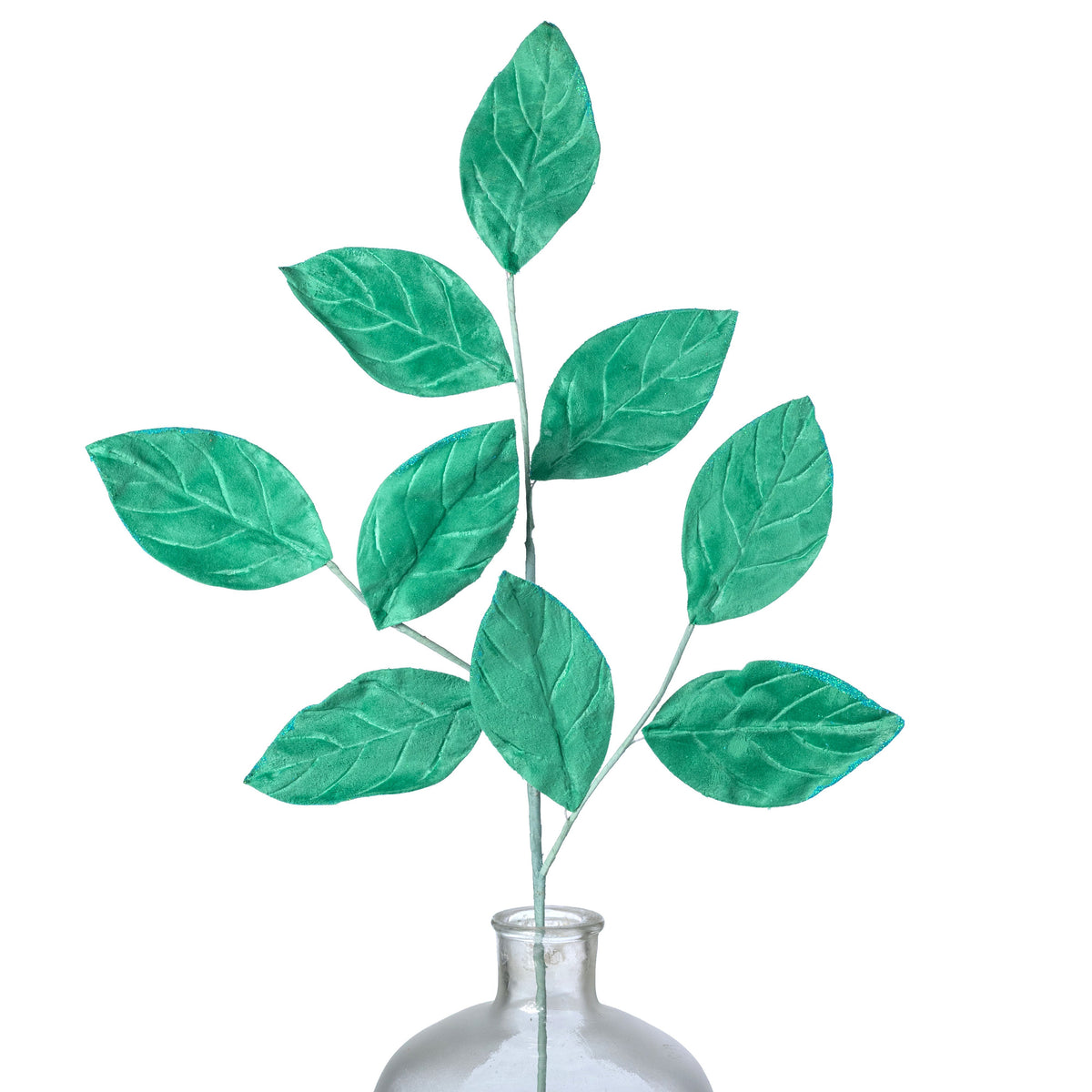 30" Velvet Magnolia Leaves Spray: Mint Green Item Number: 86787MINT
