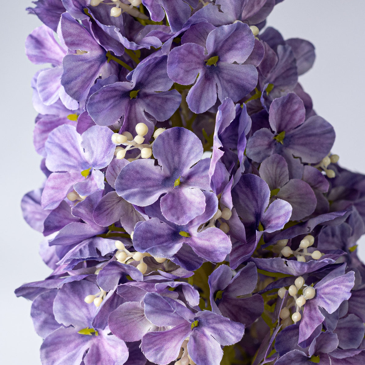 32" Fabric Cone Hydrangea Stem: Lavender Purple Lifestyle Photo
