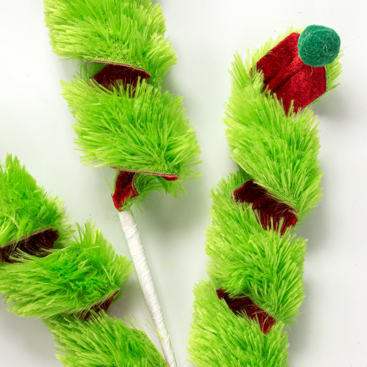 32" Furry Curly Spray: Green Monster Lifestyle Photo
