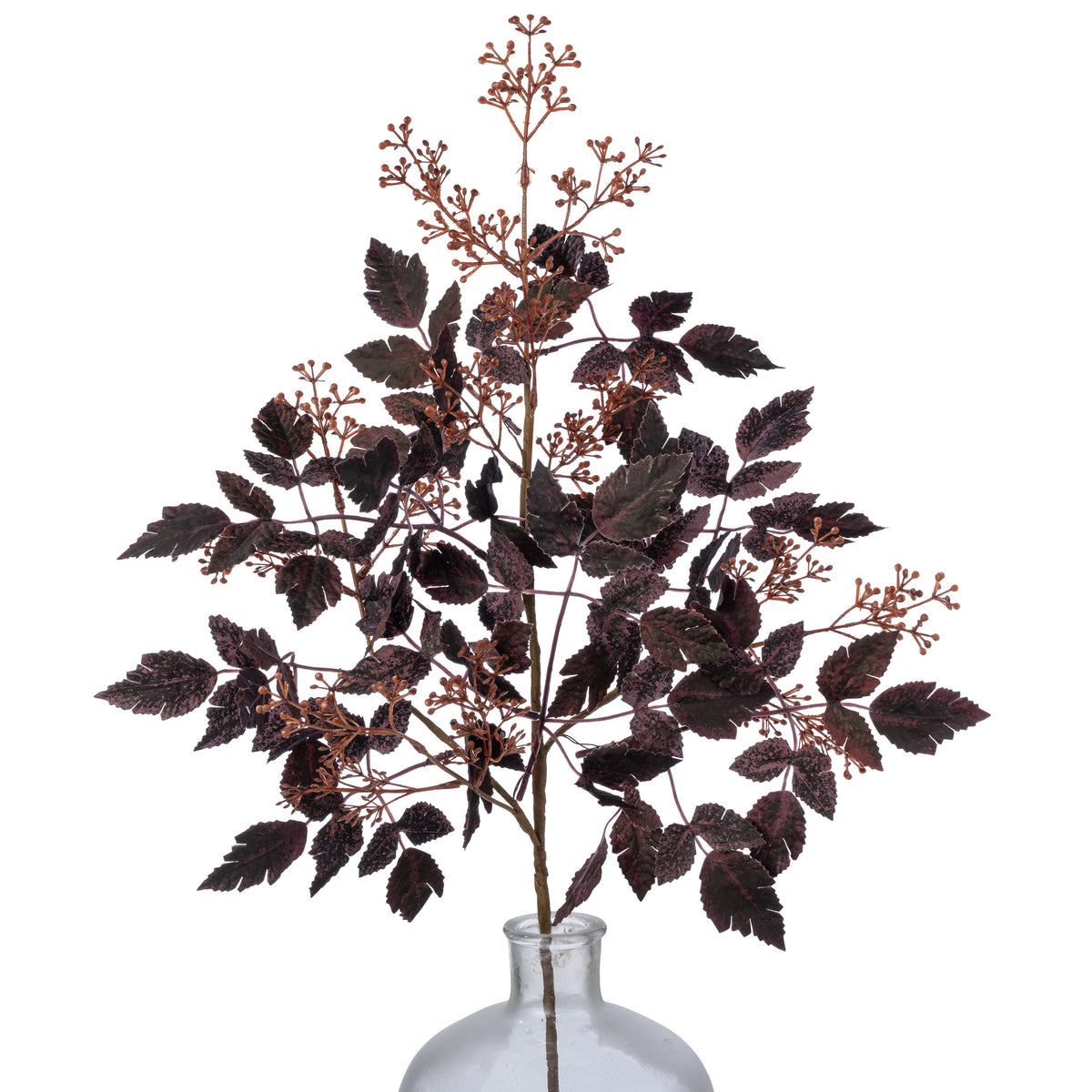 34" Berries & Leaves Greenery Spray: Deep Purple Item Number: 65716