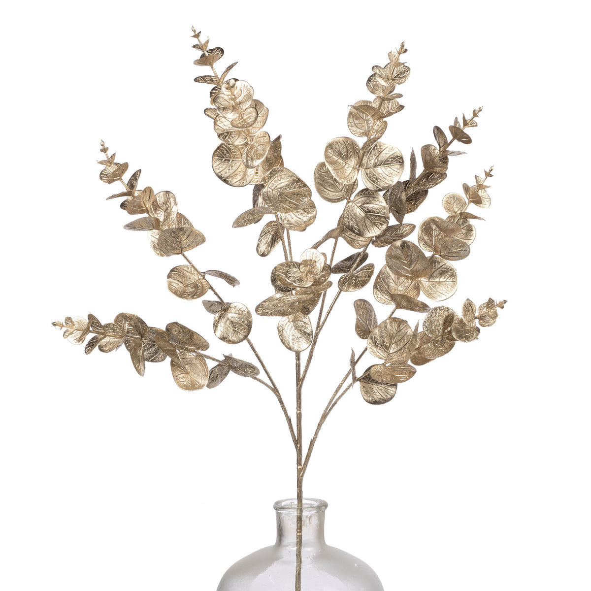 34" Faux Eucalyptus Spray: Champagne Gold Item Number: 85795-CHAMP