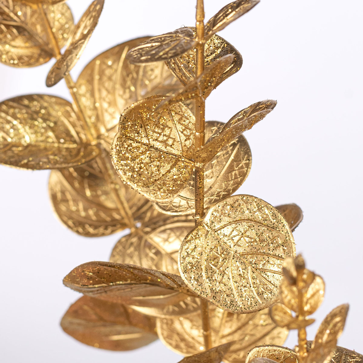 34" Faux Eucalyptus Spray: Metallic Gold Lifestyle Photo