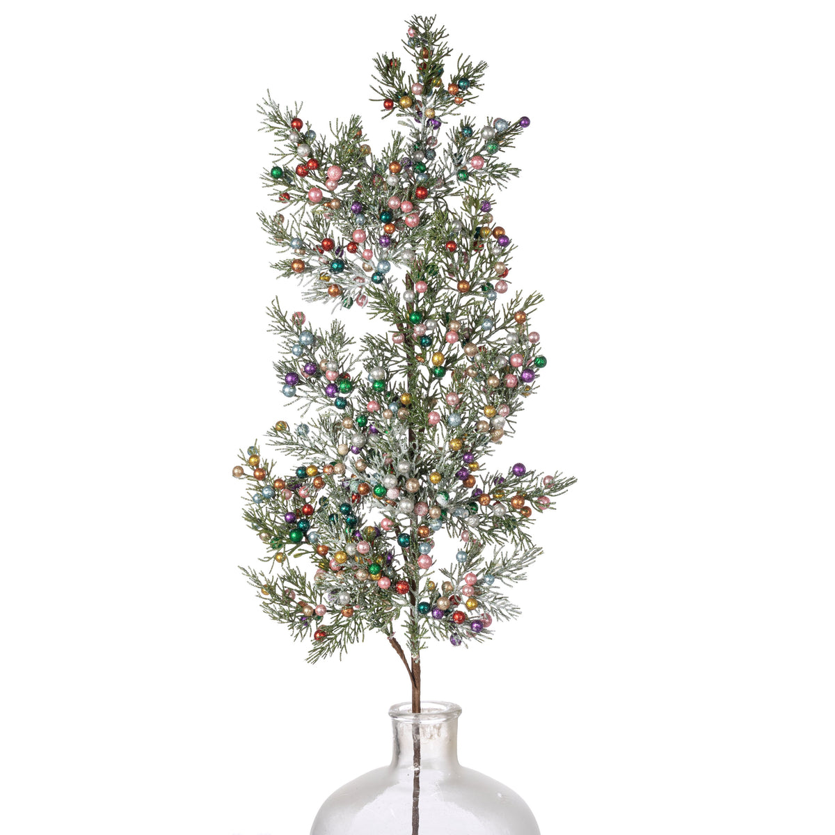 35" Glittered Cedar & Berry Spray: Multicolor Item Number: 85757