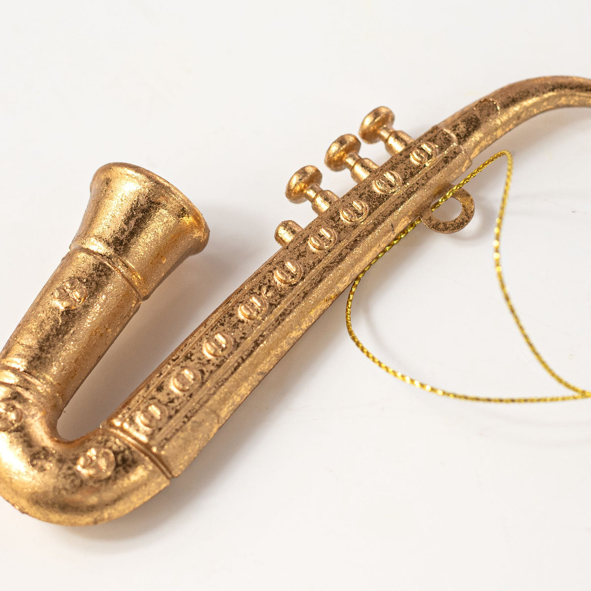 4-5" Musical Instrument Ornaments: Gold (3 Assorted) detail photo 3