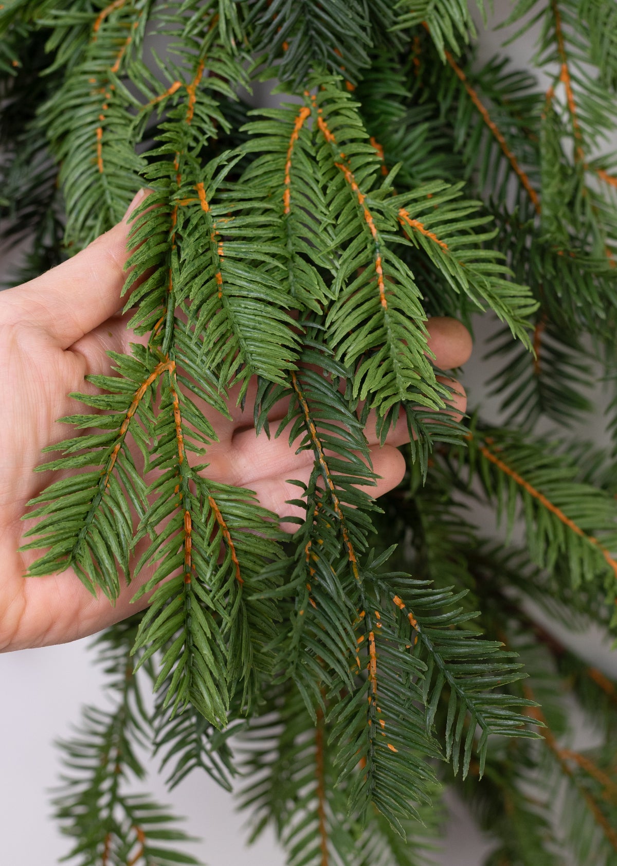 60" Real Touch Balsam Pine Garland: Two-Tone Green detail photo 4