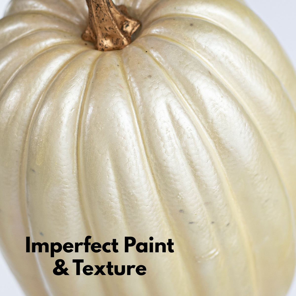 7.5" Tall Foam Pumpkin: Cream detail photo 3