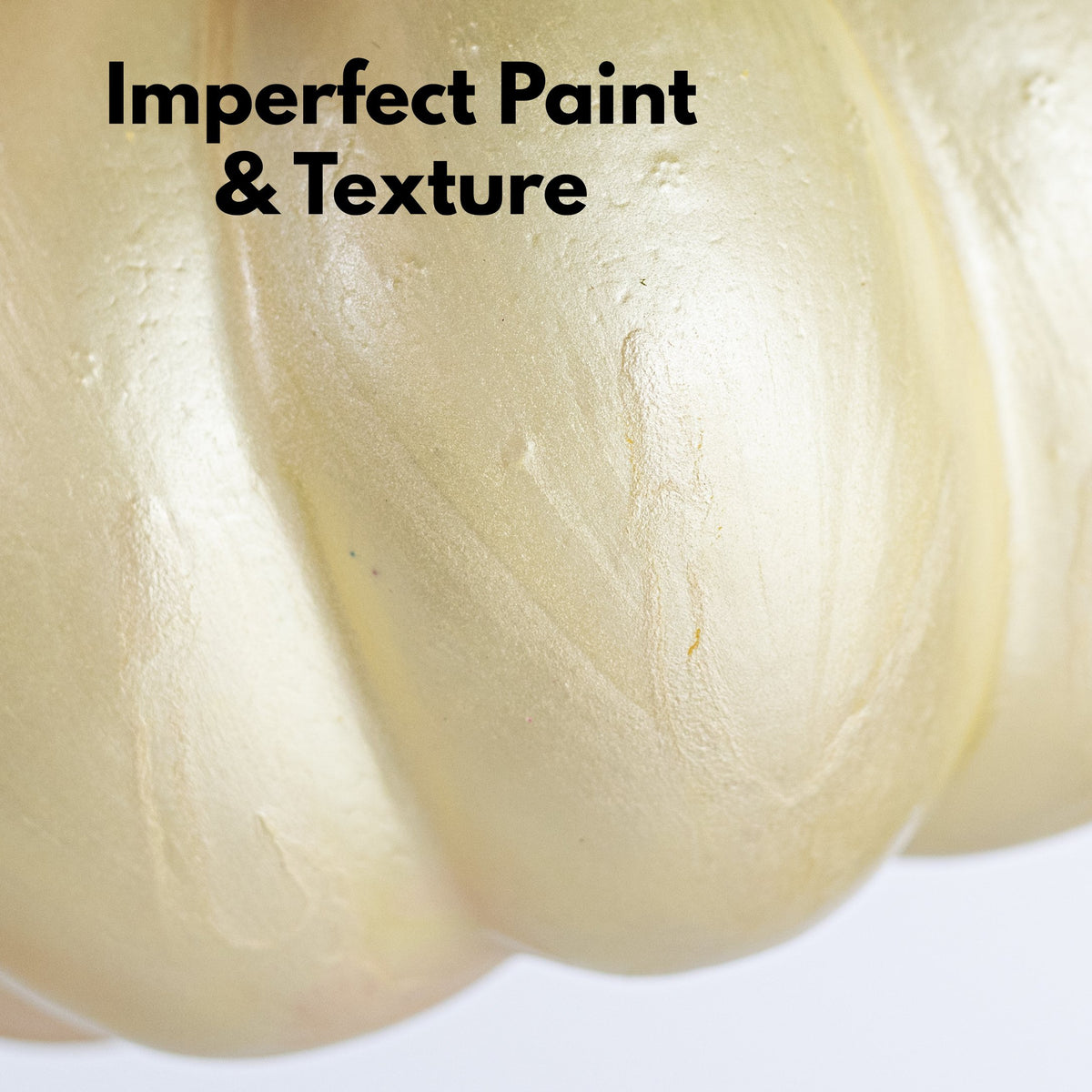 7.5" Wide Foam Pumpkin: Cream detail photo 4