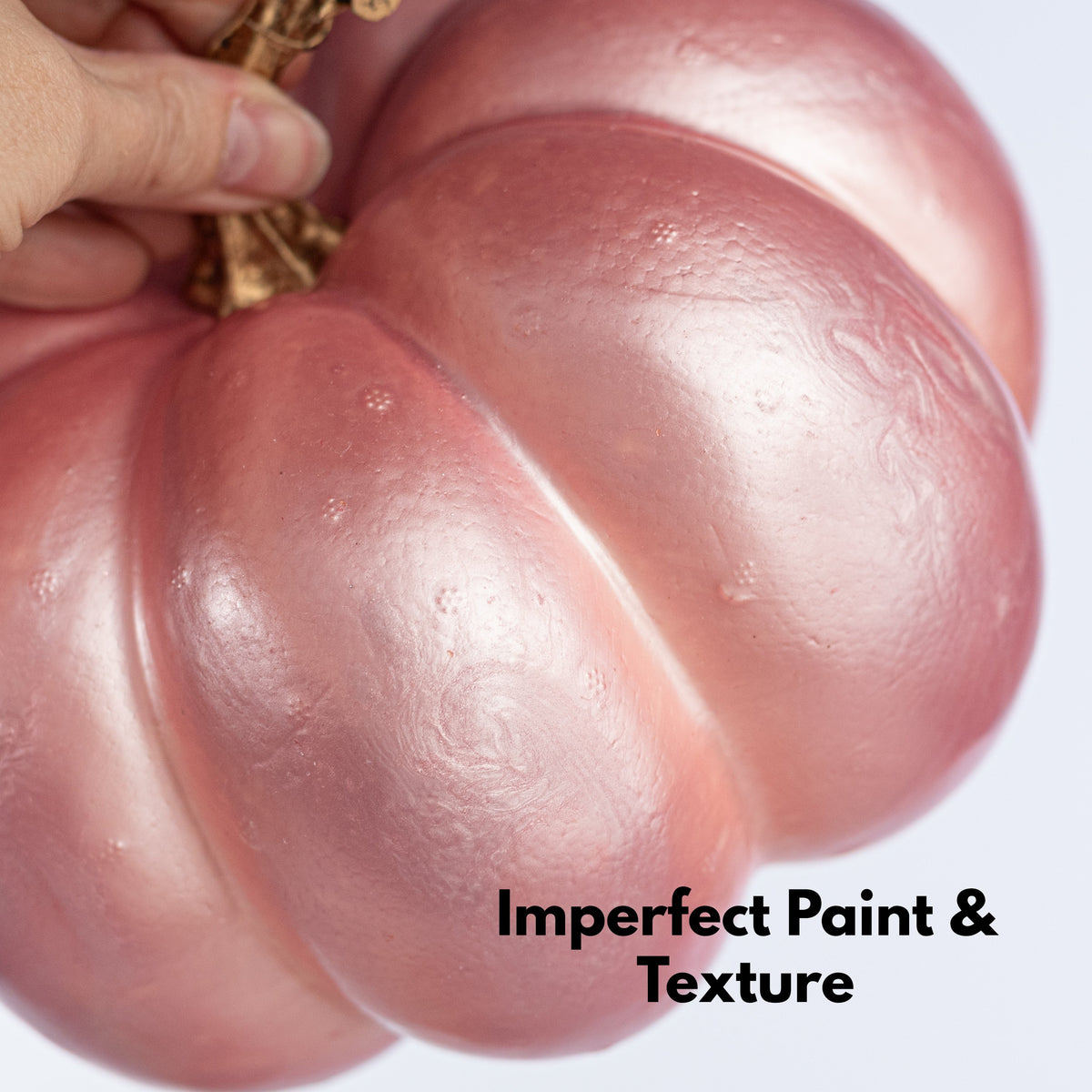 7.5" Wide Foam Pumpkin: Mauve detail photo 3