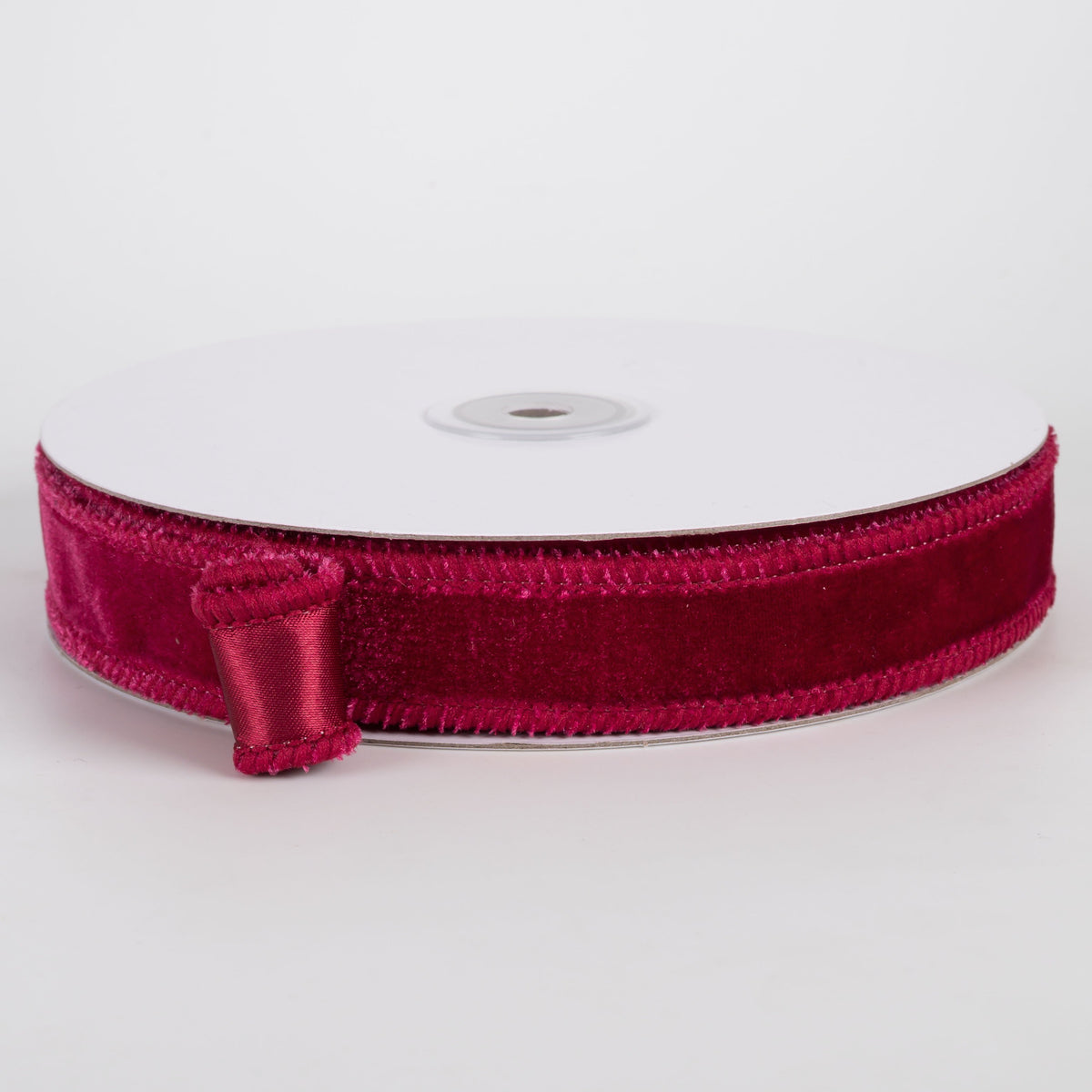 7/8" Deluxe Velvet Satin Backing Ribbon: Cranberry Red (10 Yards) Item Number: RGE765857