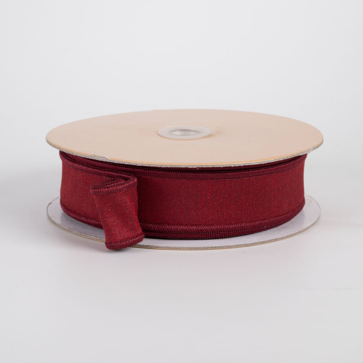 7/8" Double Sided Fused Dupioni Ribbon: Cranberry Red (10 Yards) Item Number: LX4032M1
