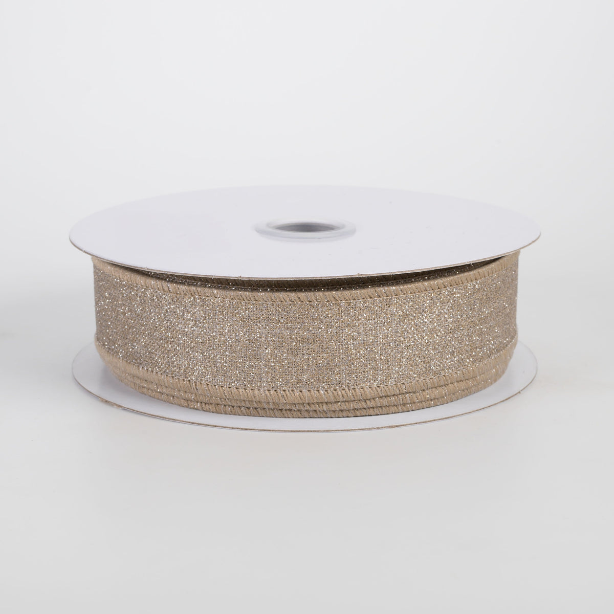 7/8" Fine Glitter on Royal Ribbon: Taupe (10 Yards) Item Number: RGE738039