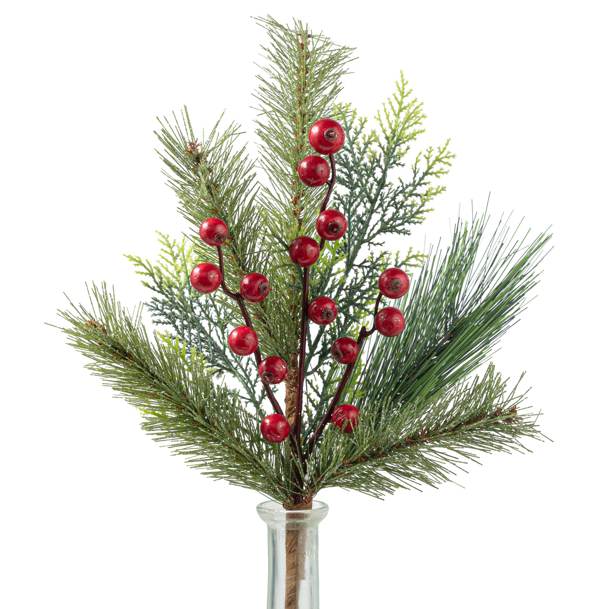 14" Traditional Berry Pine Pick