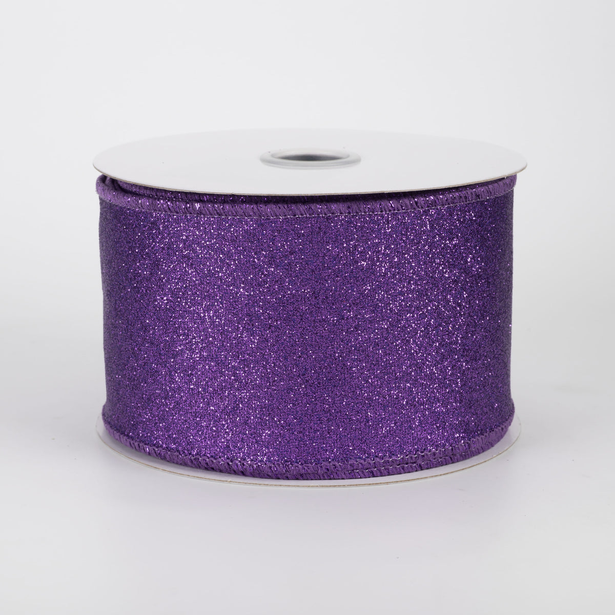2.5" Shimmer Glitter Ribbon: Purple (10 Yards)