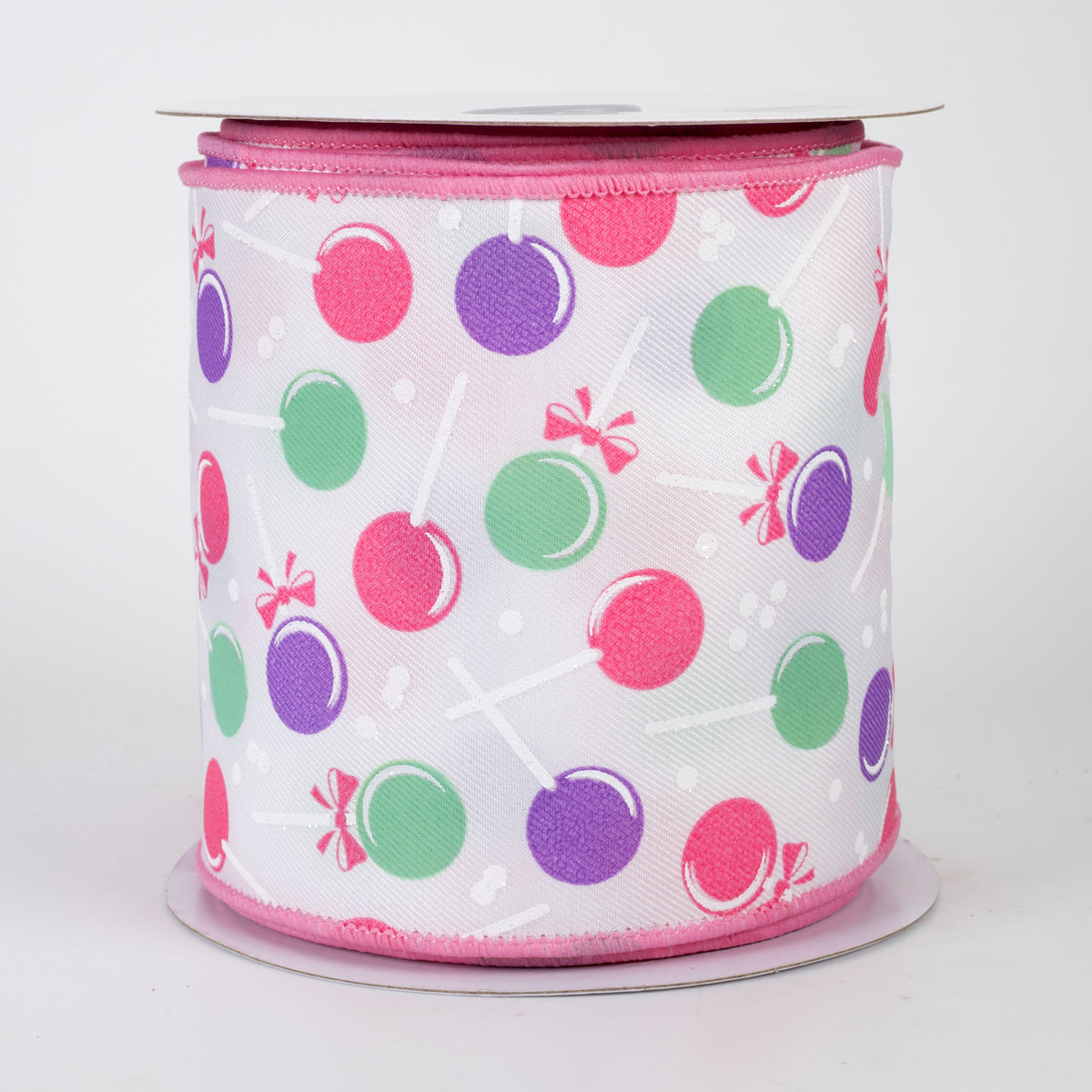 4" Lollipops Candy Ribbon: Pastels (10 Yards)
