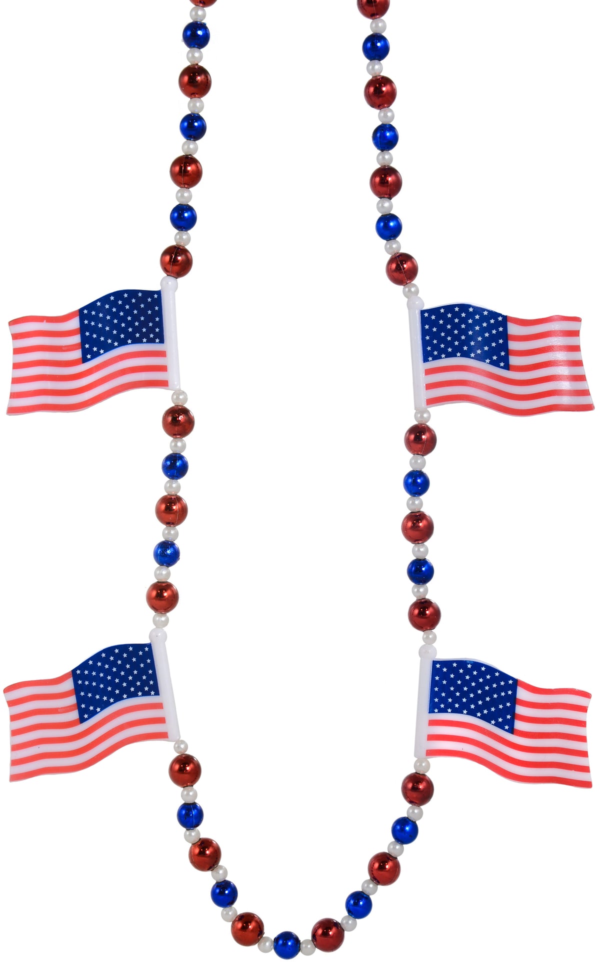 American Flags Bead Necklace Item Number: PFST002-USA