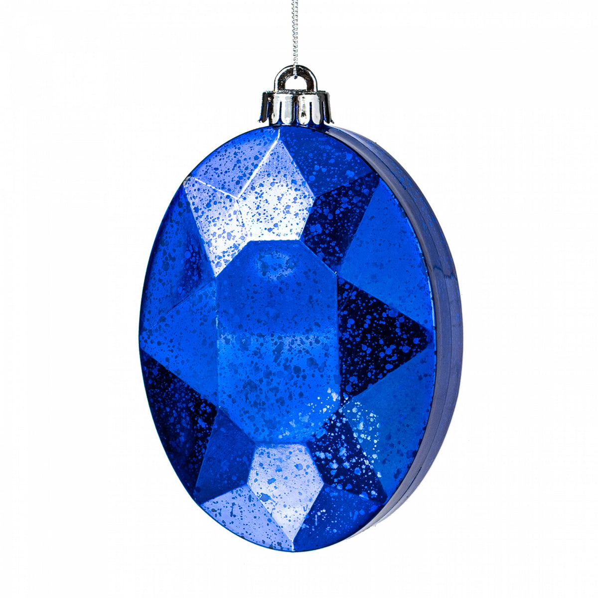6.5" Antiqued Oval Gem Ornament: Mercury Royal Blue Item Number: XJ551725