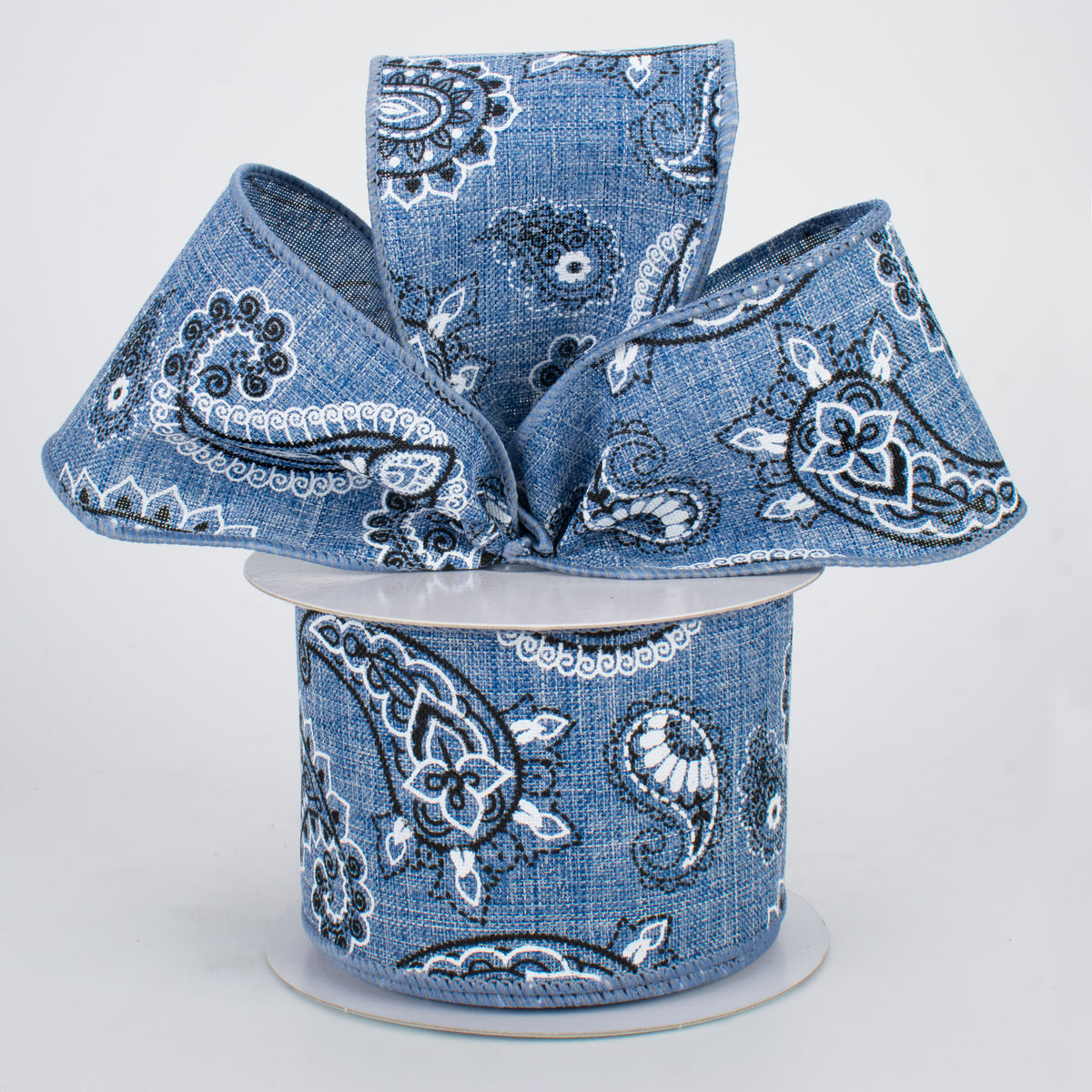 2.5" Bandana Ribbon: Denim (10 Yards) Lifestyle Photo