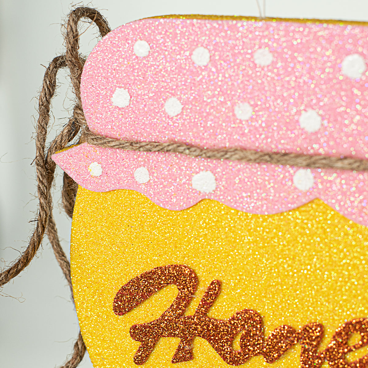 8" Bee's Honey Pot Ornament detail photo 3