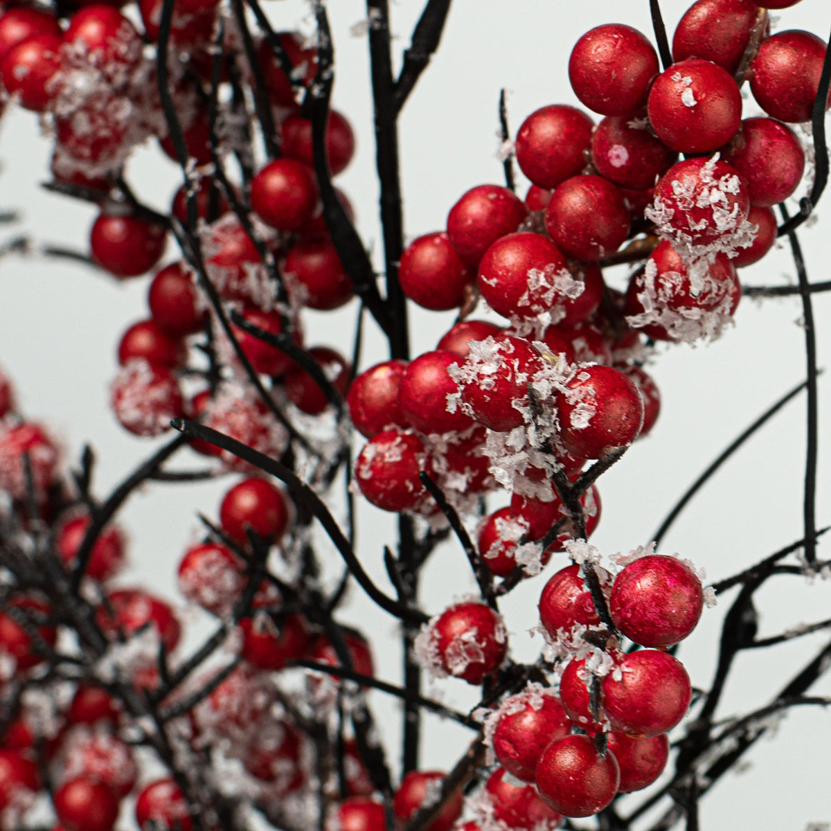 25" Berry Snow Branch Spray detail photo 3